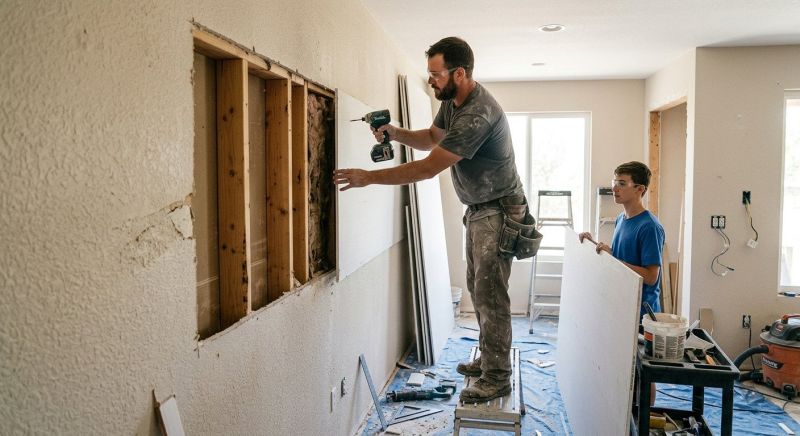 Garage Drywall Replacement in Wilmington, NC