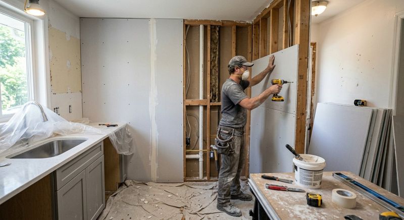Kitchen Drywall Installation in Kansas City, KS
