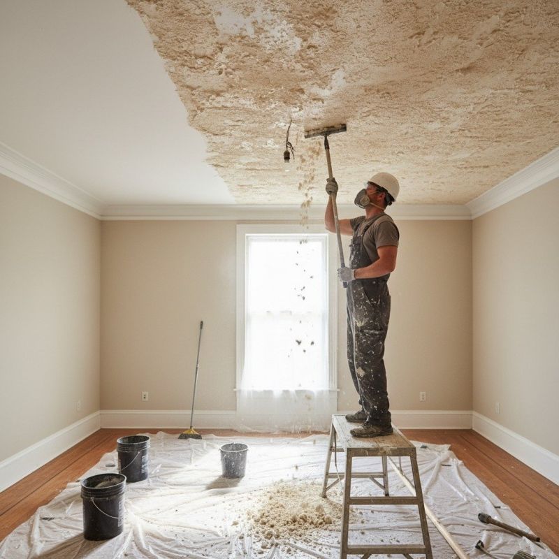 Knockdown Ceiling Removal in Waco, TX